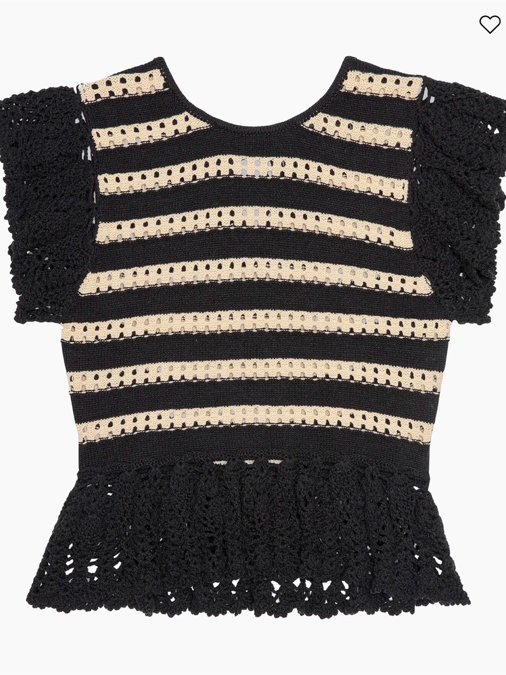 Rails Coen Stripe Flutter-Sleeve Top